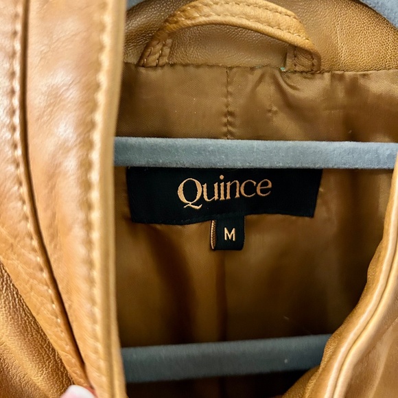 Quince Leather Jacket in Dark Cognac Brown - Picture 5 of 10